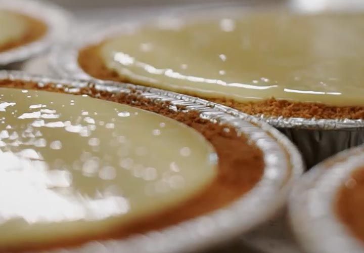 keylime pies being prepared