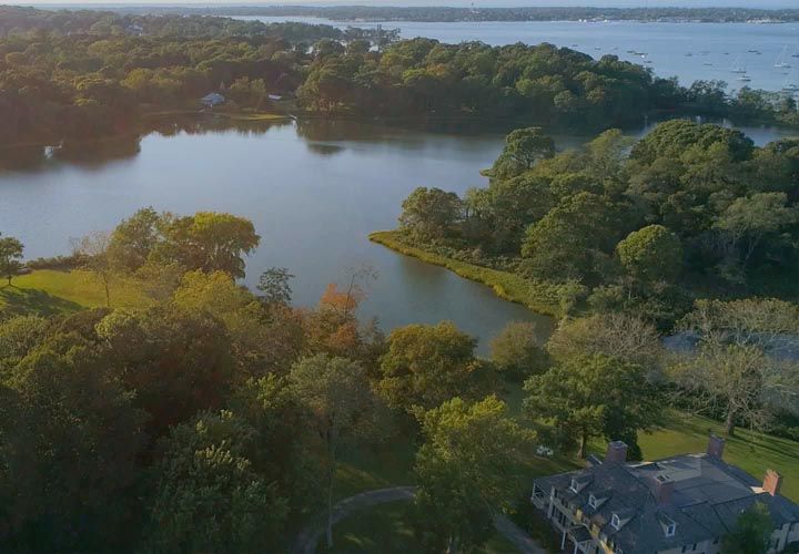 a birds eye view of Sylvester Manor